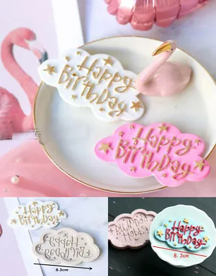 £2.85 • Buy Happy Birthday Silicone Fondant Cake Mold Alphabet Letter Chocolate Baking Mould