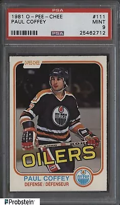 1981 O-Pee-Chee OPC Hockey #111 Paul Coffey Oilers RC Rookie PSA 9 MINT • $96