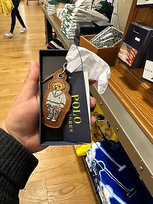 BN Polo Ralph Lauren Men Polo Bear Leather Key Fob Charm With Gift Box • $67