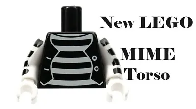 New LEGO Unisex Torso Striped Shirt FRANCE MIME Street Performer Silent 2010 • $3.60