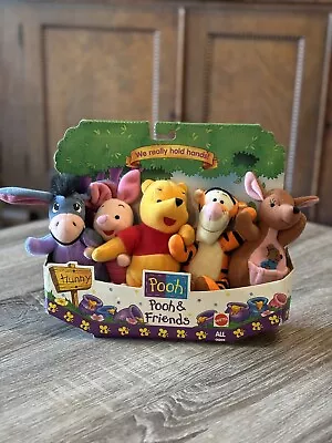 VINTAGE Mattel Winnie The Pooh And Friends Holding Hands W/ Package 1997 • $25