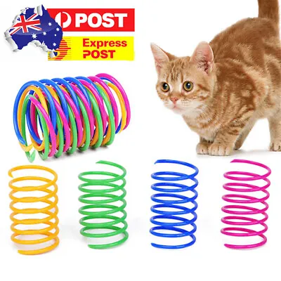4-20x Cat Kitten Spring Bouncy Toy Plastic Training Toys Teasing Playing Cat Toy • $9.88