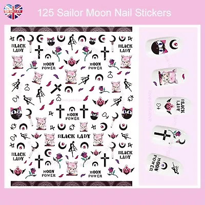 🌸 SAILOR MOON 125 3D Nail Art Stickers Decals Transfers Kawaii UK SELLER🌸 • £2.99