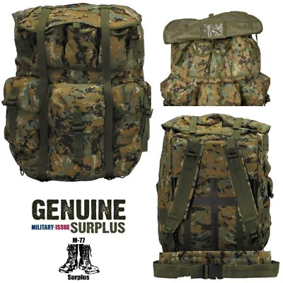 NEW Large ALICE Pack W/ Frame Straps USMC MARPAT Woodland Rucksack FILBE USGI • $129.99