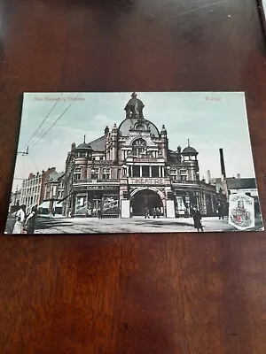 Old Postcard Her Majesty's Theatre Walsall (Coat Of Arms) • £15