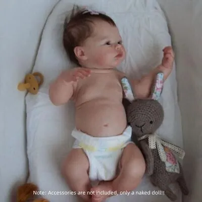 Handmade Vinyl Kids Reborn Baby Dolls Silicone Body 49 Cm Newborn Doll • £40.54