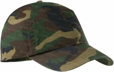 £4.45 • Buy Mens Baseball Cap Adults Camouflage Camo 5 Panel Peaked Cotton Summer Hat