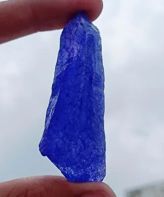 Natural AAA+ Quality Earth Mined 46 Ct Uncut Shape Blue Tanzanite Gemstone Rough • £8.96