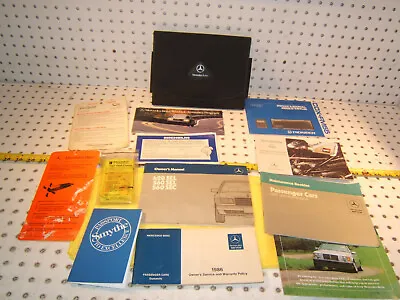 Mercedes 1986 W126 SEL SEC US Owner's Manuals 1 Set Of 12 & OEM Mercedes 1 Pouch • $395