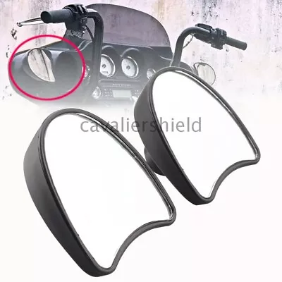 Pair Black Batwing Fairing Mount Rearview Mirrors For Harley Touring FLHT 96-13 • $29.79