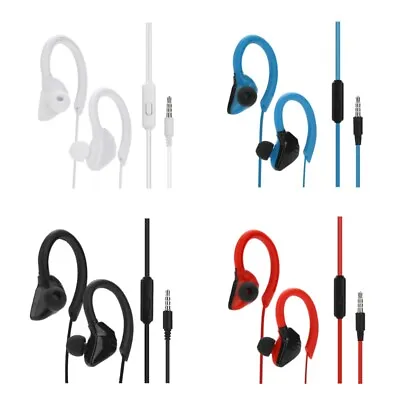 Wired Sport Headphones With Microphone Running Earbuds For W/ Wrap-Around Ear Ho • $6.41
