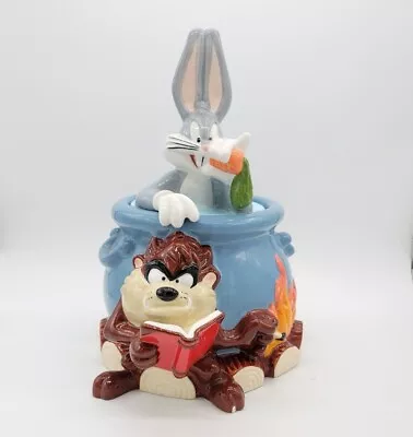 Vintage 1998 Looney Tunes Bugs Bunny Taz Cauldron Cookie Jar Warner Bros Studio • $74.24