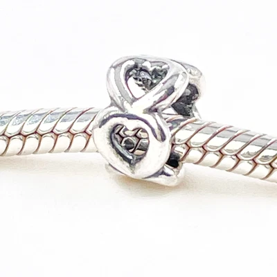 £24.34 • Buy PANDORA Open Heart Sterling Silver Spacer Charm