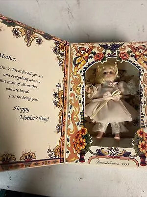 Marie Osmond Porcelain Greeting Card Doll Mother's Day 1993 -- New In Box BB1 • $13.08