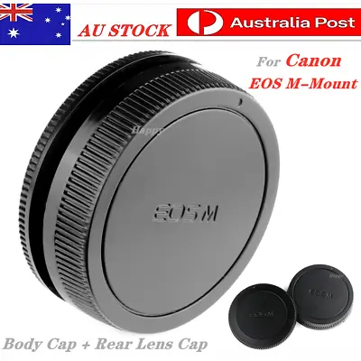 Canon Body Cap + Rear Lens Cap For Canon EF-M Mount EOS M1 M3 M6 M50 M100 • $6.25