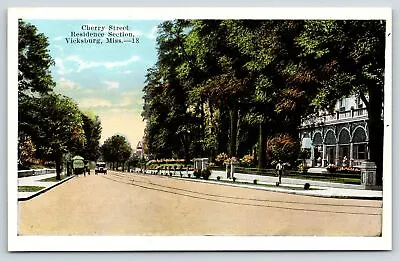 Vicksburg Mississippi~Cherry Street Mansion~Wagon & Autos In Neighborhood~1916 • $10