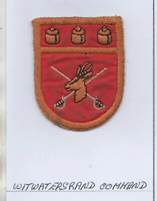 £7.99 • Buy South  African Army Witwatersrand Command Patch