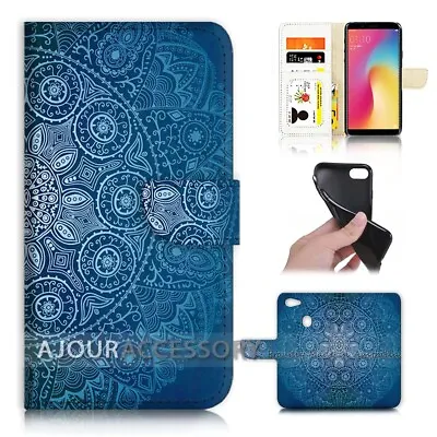 ( For Oppo A73 ) Flip Wallet Case Cover AJ40658 Mandala Design • $12.99