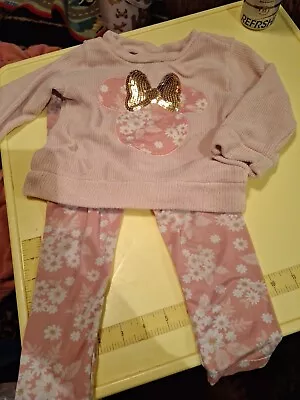 Toddler Girls 2Piece Minnie Mouse Outfit Size 2T Free Shipping • $12.50