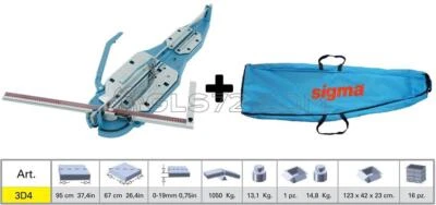 £468.17 • Buy Tile Cutter Machine Manual Pull Handle Sigma 3d4 Cutting Lenght 95cm + Case 43d2