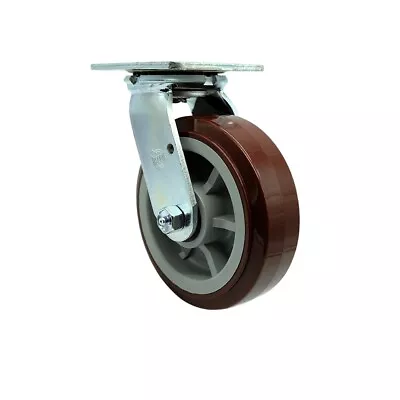6 Inch Polyurethane Wheel Swivel Caster With Ball Bearing Service Caster Brand • $42.91