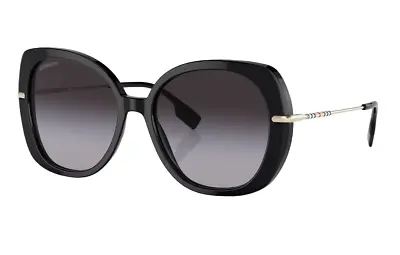 Womens Burberry Sunglasses Be4374 Eugenie Black/Grey Gradient Sunnies • $294.95