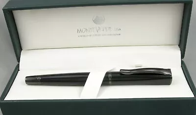 Monteverde Impressa Black With Gunmetal Trim Fountain Pen - XFine Nib - New • $36