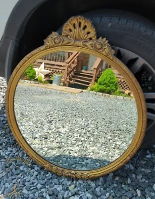 Vintage Wooden Gold Ornate Mirror 24  Stunning Hollywood Regency Louis Bierfeld • $266