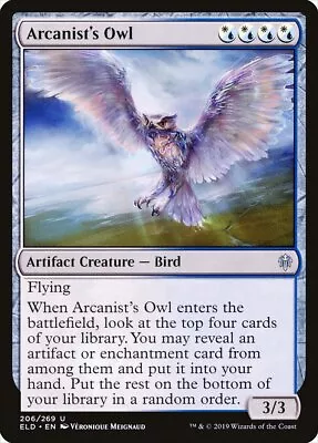 Magic The Gathering (mtg): ELD: Arcanists Owl  (x 4) • $2.97