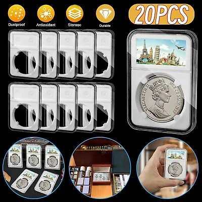 20 PCS Coin Slab Display Holder Storage 39mm For Silver Dollar/Silver Eagle • $11.99