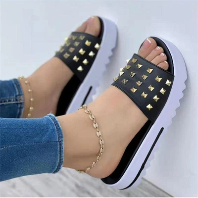 $18.39 • Buy Nuevas Sandalias De Cuña Chanclas Zapatos Para Mujere Parm De Verano Modernos