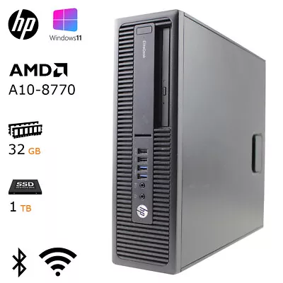 HP A10-8770 DDR4 32GB RAM 1TB SSD WiFi Bluetooth HDMI 705 G3 Windows 11 Computer • $259.99