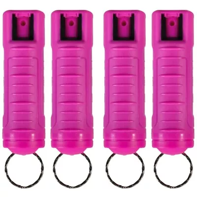 4 PACK Police Magnum Pepper Spray 1/2oz Hot Pink Molded Keychain Case Security • $19.99