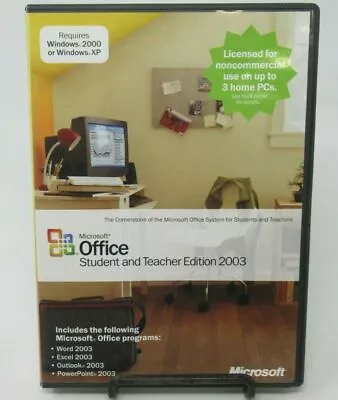 Microsoft Office Student & Teacher Edition 2003 Cd & Prod.key Win 2000/xp • $9.99