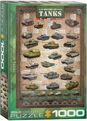 £14.99 • Buy Eurographics History Of Tanks 1000 Piece Jigsaw Puzzle 680mmx 490mm
