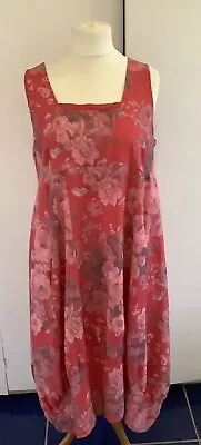 Colorine Lagenlook Linen Dress Size Xl • £12