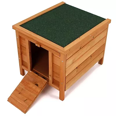 Wooden Pet Hide Shelter Hutch For Rabbit Guinea Pig Tortoise Duck House • £34.99