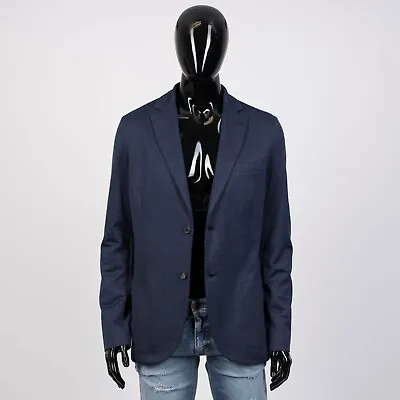 LORO PIANA 3250$ Sweater Jacket - Flax Cashmere In Fancy Black (Blue) Royal • $1950