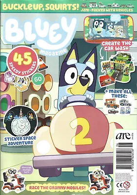 Bluey Magazine Issue June 2023 Race The Granny Mobiles With 45 Speedy Stickers • £4.60