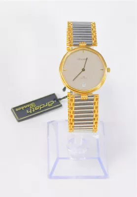 Ardath Two-Tone Stainless Steel Gold Plated Swiss Made Watch Vintage New Unisex  • $699.60