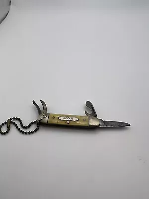 Vintage Scout Utility Pocket Knife With Mother Of Pearl • $29.99