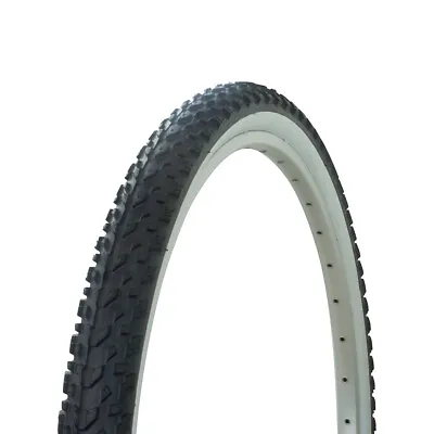 Bicycle Bike MTB Tire 26  X 1.95  Black/White Side Wall W-2018 • $18.99