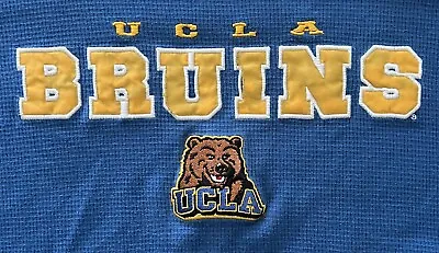 Vintag UCLA Bruins Men’s Henley Shirt Long Sleeve Embroidered Patch Rare • $25