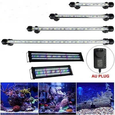 $69.95 • Buy Aquarium Light Fish Tank LED Bar Lamp Pool Submersible Waterproof White Blue RGB
