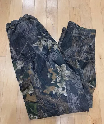 Stearns “Dry And Wear” Camo Rain Pants Med Hunting Stretch Hunt Lined EUC Cargo • $24.99