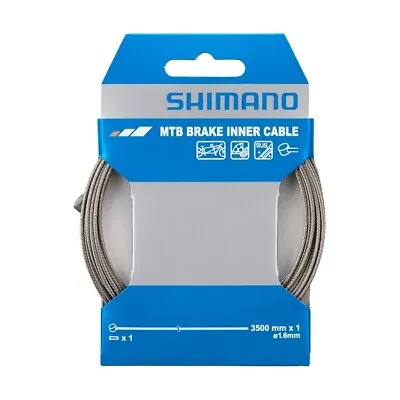 SHIMANO STAINLESS STEEL MTB BRAKE INNER CABLE TANDEM LONG 1.6mm X 3500mm BIKE • £5.79