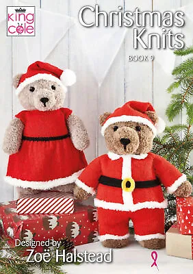 £6.99 • Buy Christmas Knits Book 9 King Cole Teddy Bear Outfits Xmas Jumper Knitting Pattern
