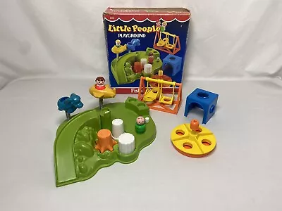 COMPLETE Vintage Fisher Price Little People #2525 PLAYGROUND SET W/BOX • $39.99