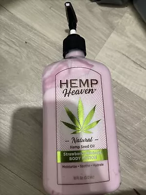 Hemp Heaven Strawberry Hibiscus Natural Hemp Seed Oil Body Lotion 18oz Pump • $19.99