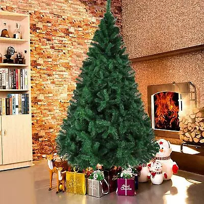 2.4M 8FT Bushy Artificial Christmas Tree Xmas Decor Metal Stand 1400 Tips • $42.99